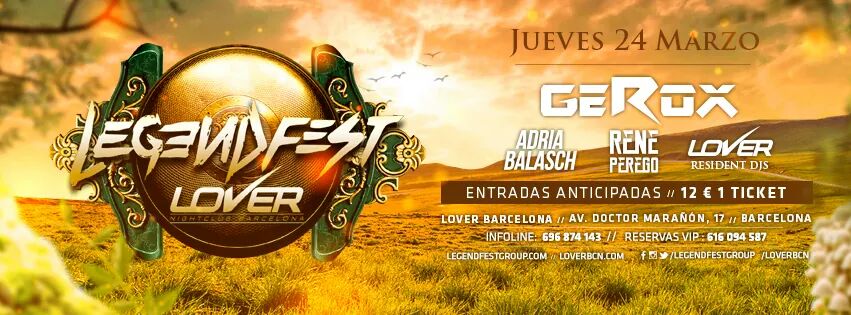 Loverbcn's tweet photo. Aquest Dijous 24 de març arriba LEGENDFEST a LOVER Barcelona! Prepareu-vos...

#legendfest #legendfestbarcelona https://t.co/pkK1peCAi2
