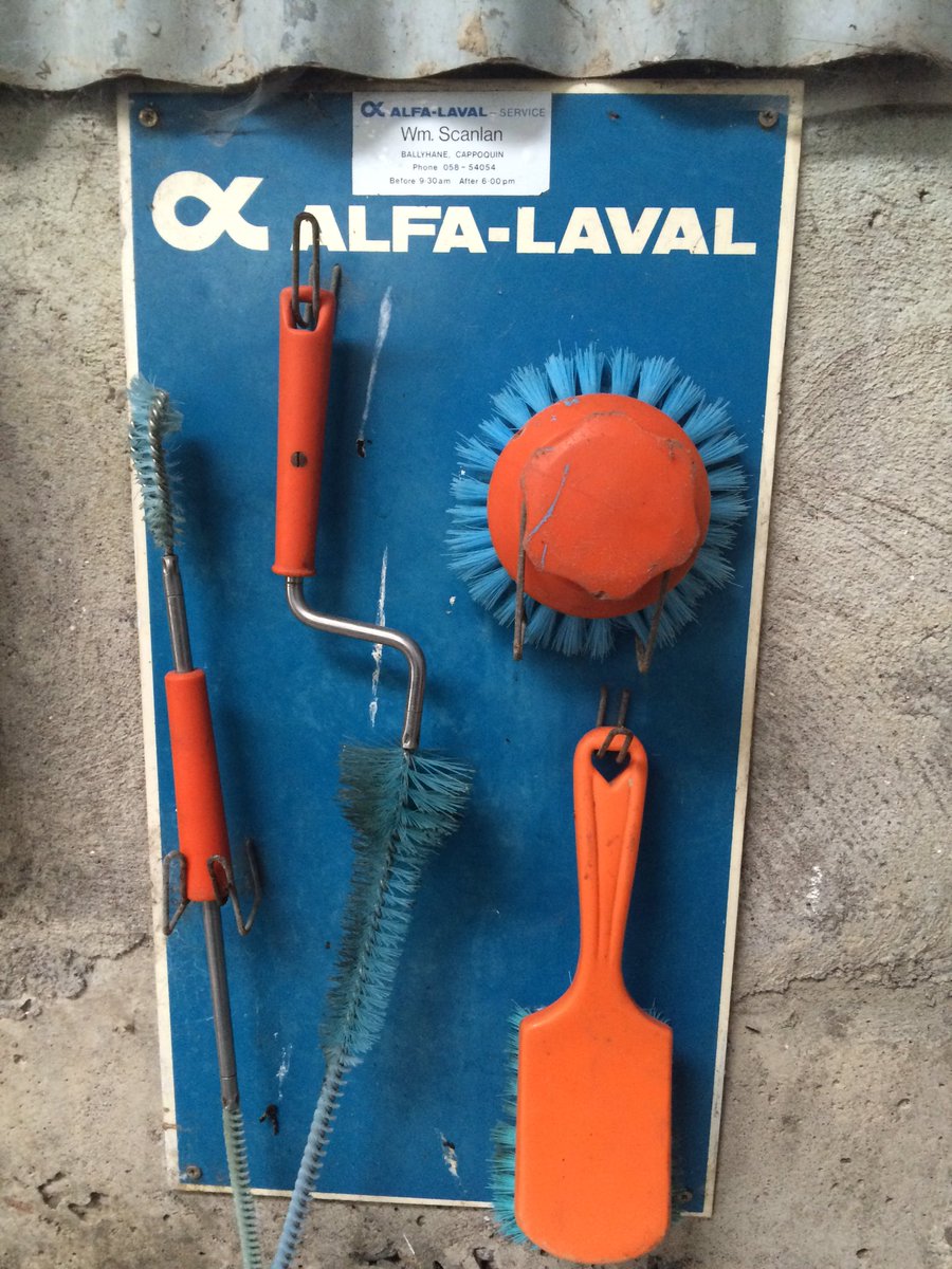 Alfa Laval Brush Board from early seventies still in use over 40 years later on farm  in Fourmilewater,