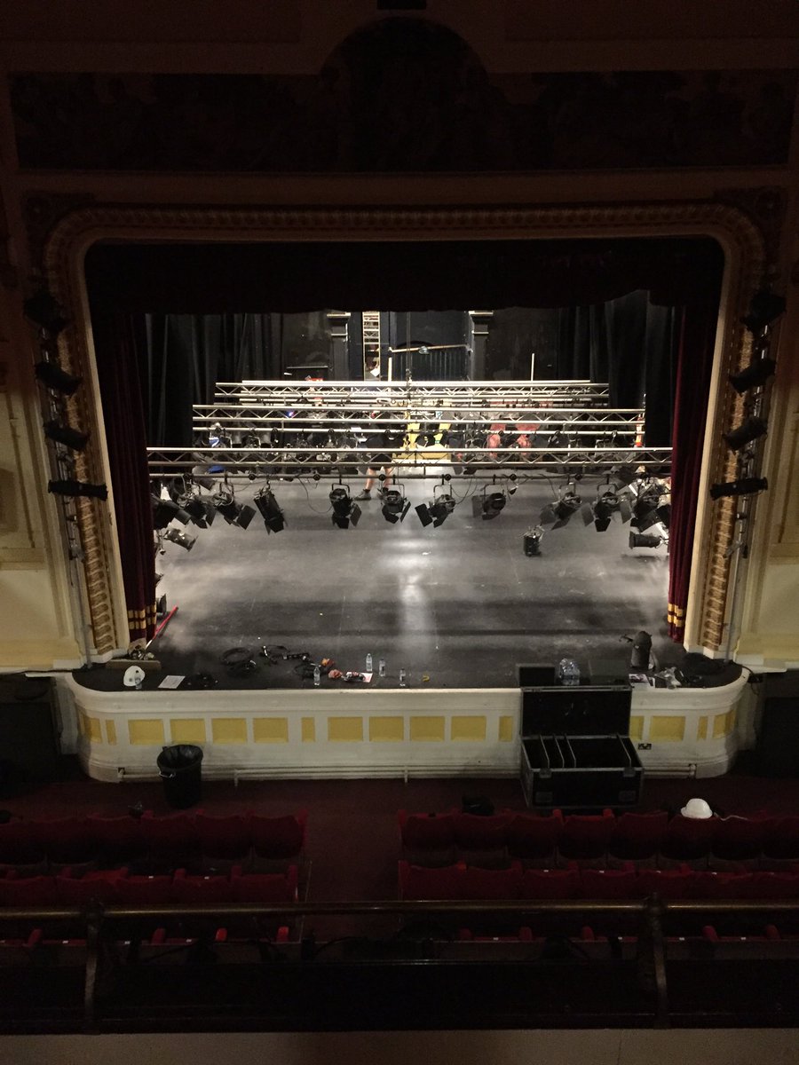 Nsdf_Tech's tweet photo. Spa Theatre from earlier this afternoon. Plotting and focusing for The Addams Family will begin soon after dinner. https://t.co/36BxKJfNzy