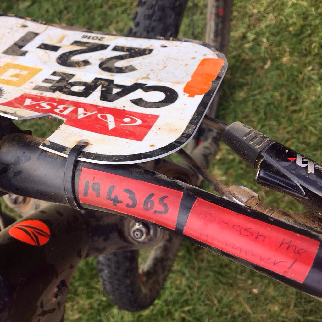 SilverbackBikes's tweet photo. #SmashTheHammer!! @OMXProTeam @CapeEpic #CapeEpic #8DaysOfCourage #BornToBeFast #RaceSilverback https://t.co/tnf65jKJYd