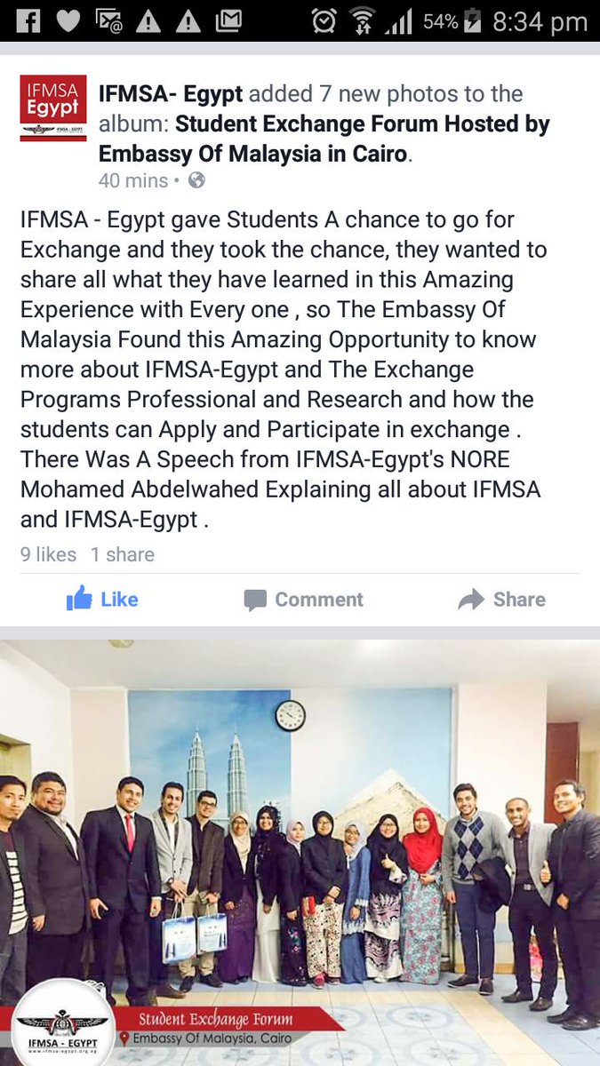 b_nurnazrahbibi's tweet photo. Ahh bangge la jugak masuk page IFMSA Egypt nih 😙 #ifmsaexchange #ifmsamoment https://t.co/fGp0162iVn