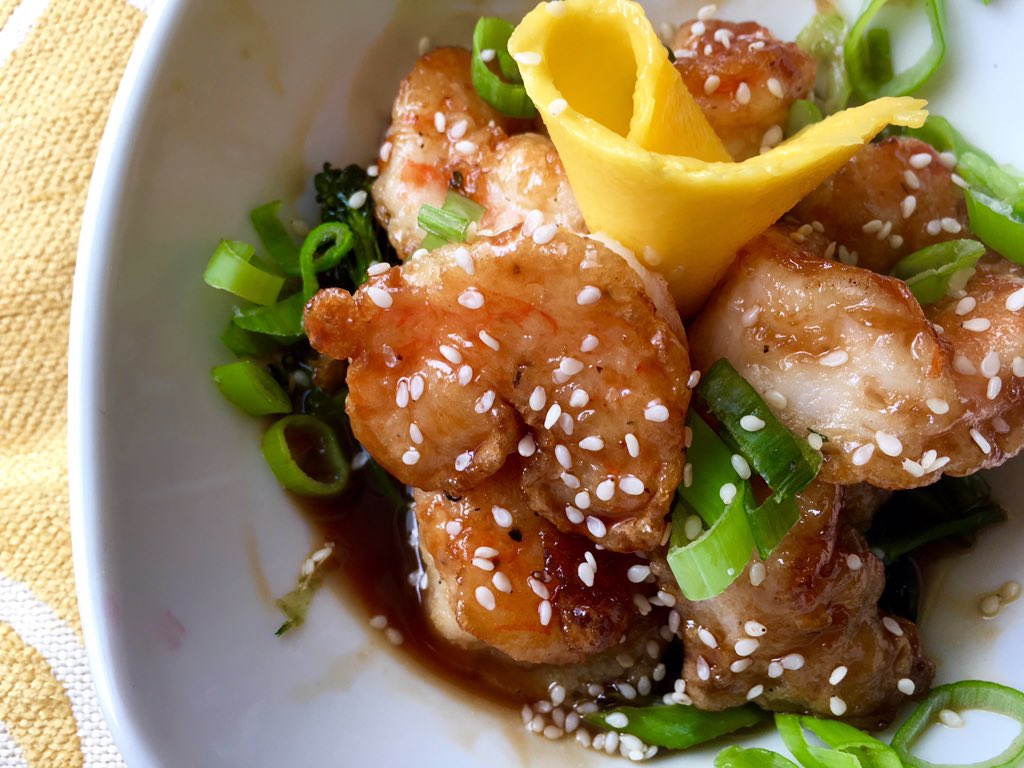 MonicaBoston's tweet photo. Grapefruit sesame shrimp. If you like orange chicken, this will be your new jam! #foodie #yum #shrimp #easyrecipe https://t.co/jC083mo6Jb