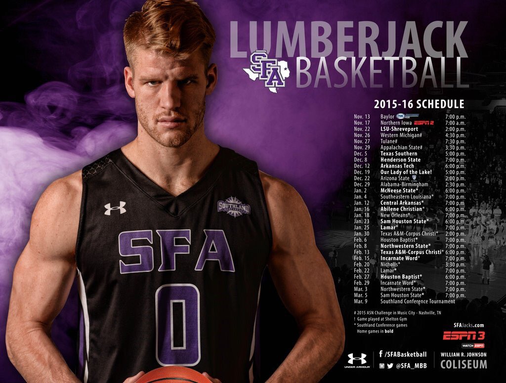 PosterSwag's tweet photo. Game is about to tip! RETWEET this if you are cheering for @SFA_Athletics @SFA_MBB to make the #Sweet16! https://t.co/lPCFpE05Zs