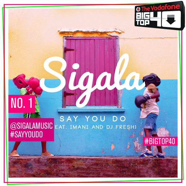 BigTop40's tweet photo. Congratulations @SigalaMusic! #SayYouDo is officially the NEW No.1 single! Wow 🔥 https://t.co/cKKtG4CcBw https://t.co/17rYC6VvyW