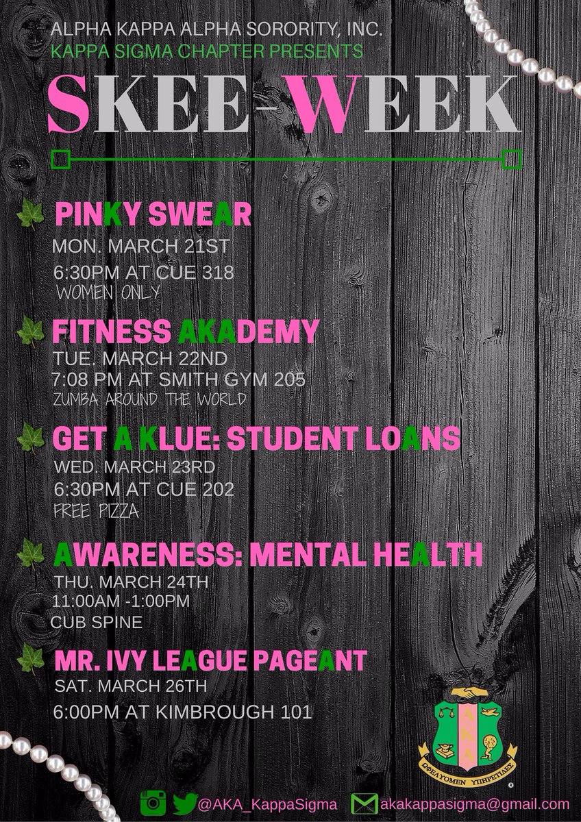AKA_KappaSigma's tweet photo. REMINDER! SKEE-WEEK starts w/ our first event "Pinky Swear" tomorrow at 6:30pm at CUE318! Hope to see y'all there :) https://t.co/msKWSzUGFw
