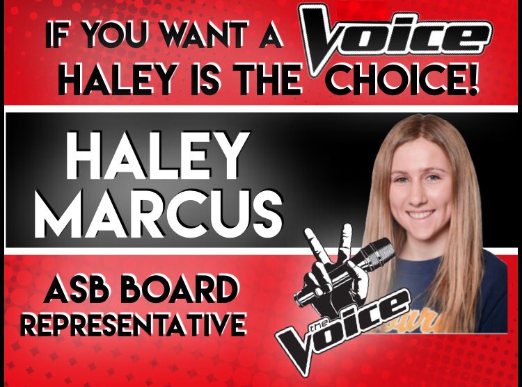 haleymarcus_'s tweet photo. Elections are this week! Vote for me for ASB Board Representative to make sure your voice is heard :) https://t.co/PPo0Z5HUM4