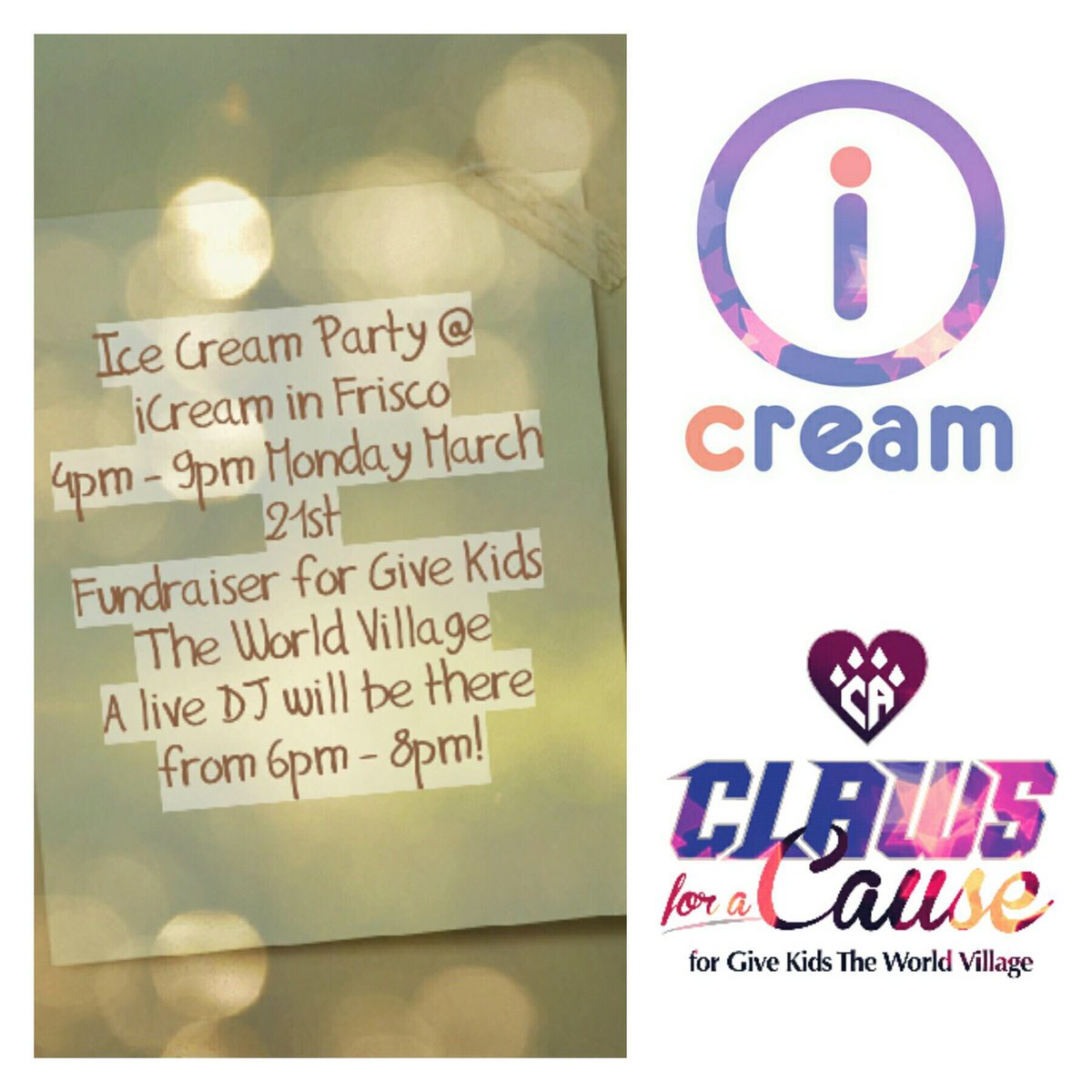 Tomorrow is the ice cream party for a great CA charity come on out! @AllStar_Icon  #clawsforacause