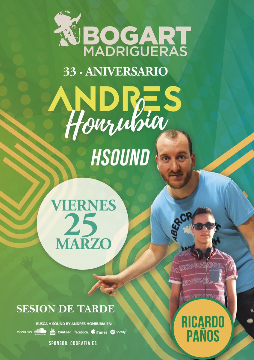 PubBogart's tweet photo. Se acerca el 33 aniversario Pub Bogart. Viernes 25-M @AndresHonrubia y @DjRicardoPanos y sábado 26-M conciertazo!! https://t.co/NijY5mXMcb