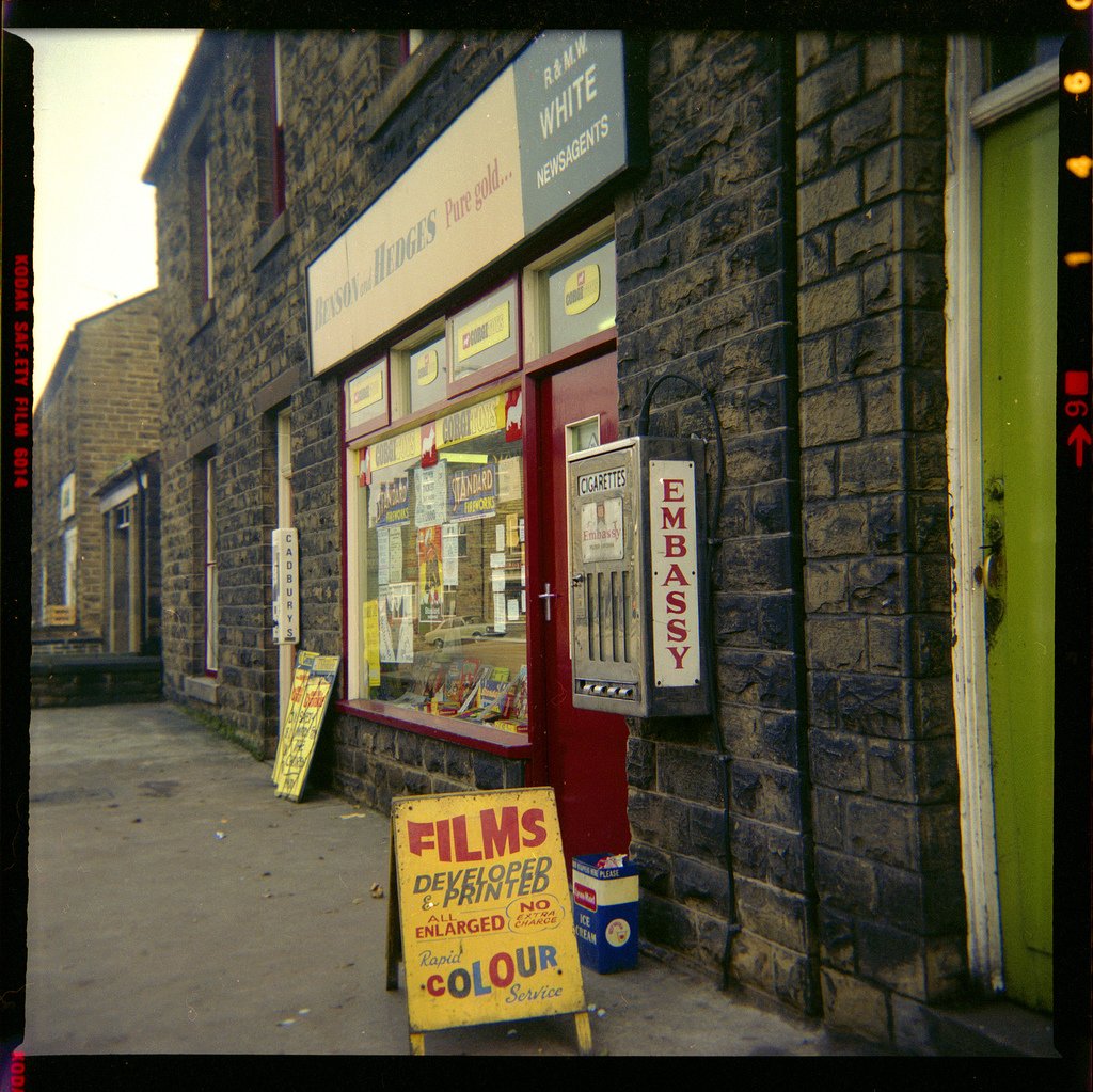 PhotoDM's tweet photo. Newsagents, Denby Dale c1980 https://t.co/pJAPxXXZ9q