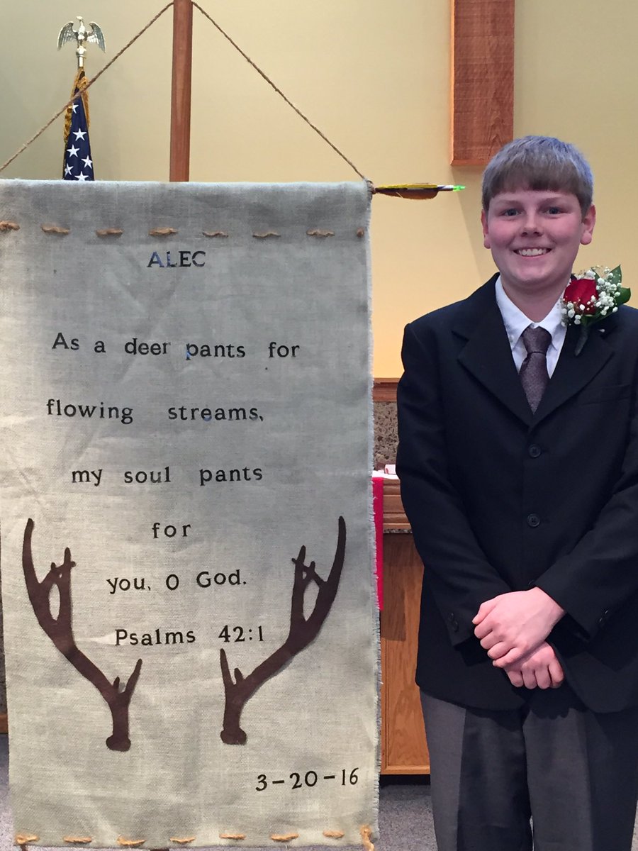 GraceLutheranHS's tweet photo. Congratulations to this year's confirmand, Alec! #PalmSunday #Confirmation #GraceHappensHere https://t.co/BtWJ9pmIic