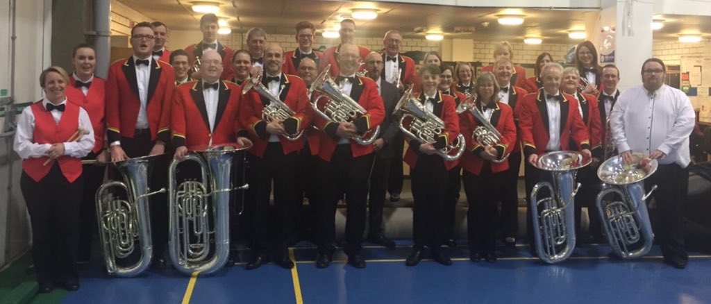 ExcelsiorBrass's tweet photo. Our gorgeous bandies after getting off stage today... We had a fab day, as always #regs2016 https://t.co/kD0Jf5il78