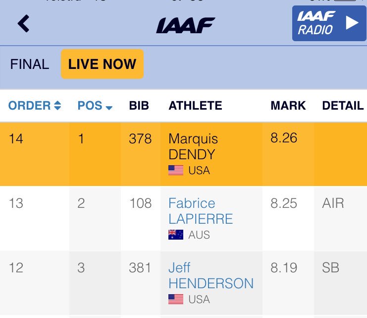 mrdaverobbo's tweet photo. #Portland2016 | AND HE DOES IT! 8.25m 3rd jump to move into 2nd. NEW AUS INDOOR RECORD! #GoFab 🇦🇺🔥👊🏼 #LapiAIR https://t.co/3Z669TmBDj