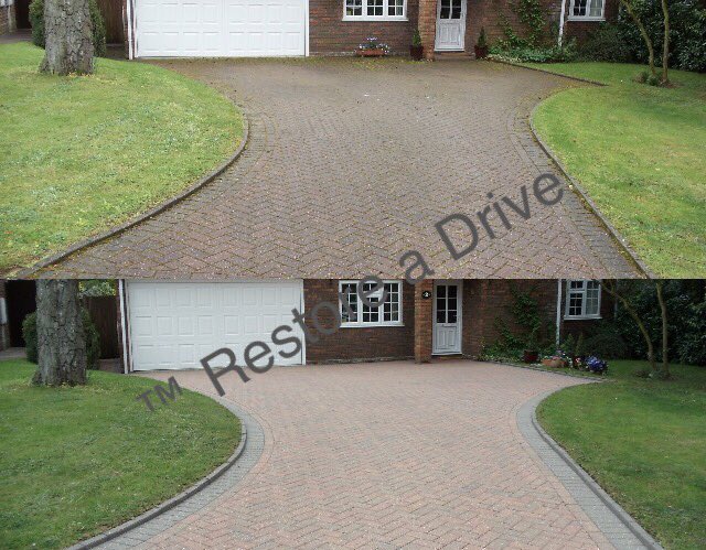 DriveaRestore's tweet image. Before &amp;amp; after photo #cleaningservice #Driveway #leightonbuzzard