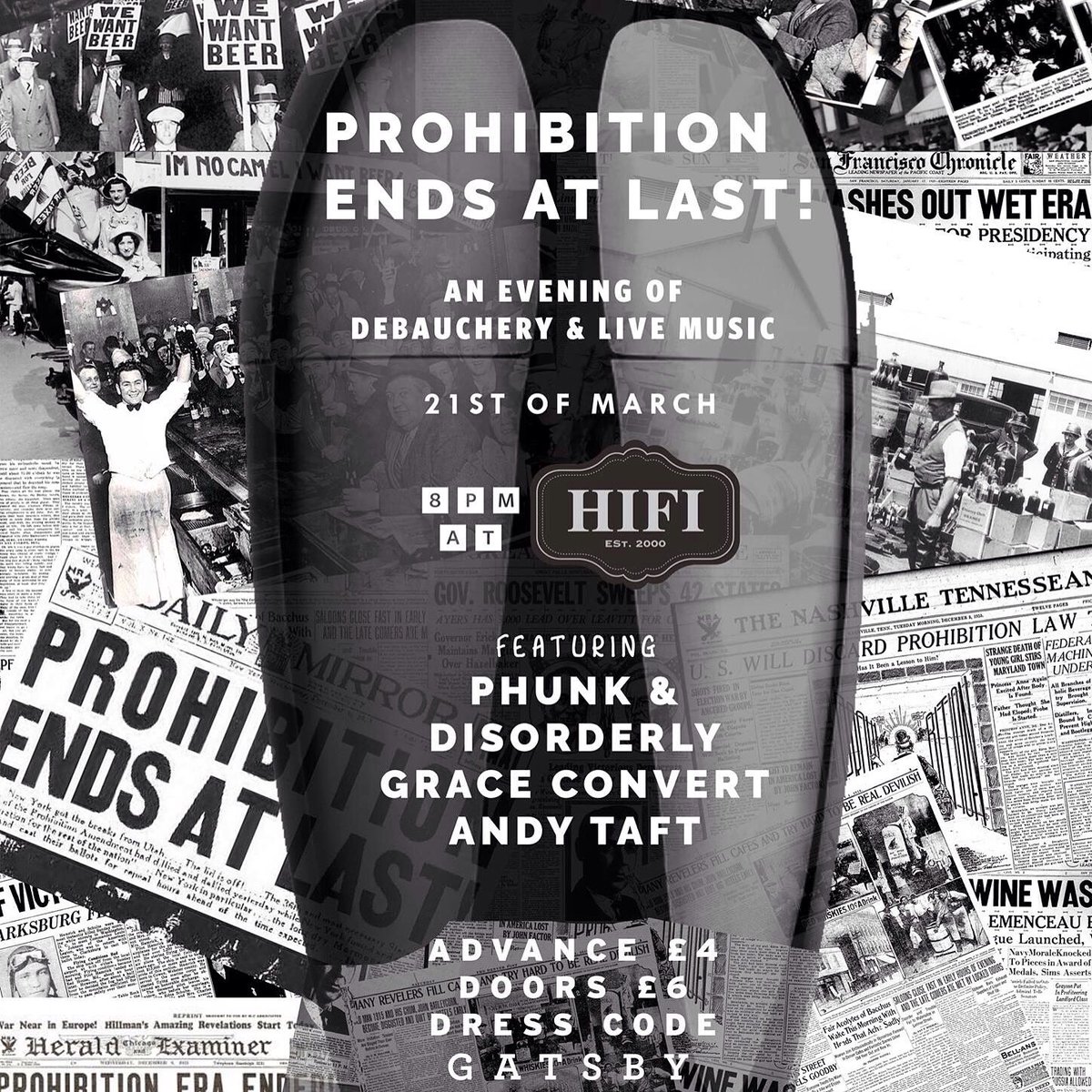 phunkyeventspro's tweet photo. Prohibition @HiFiClubLeeds #lovingleeds #smm #student #gig #funk https://t.co/GjI6KQ37T8