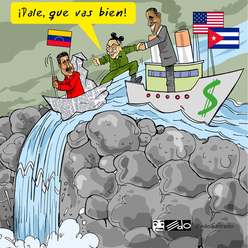 Caricatura EDO: Dale que vas bien! #ObamaenCuba