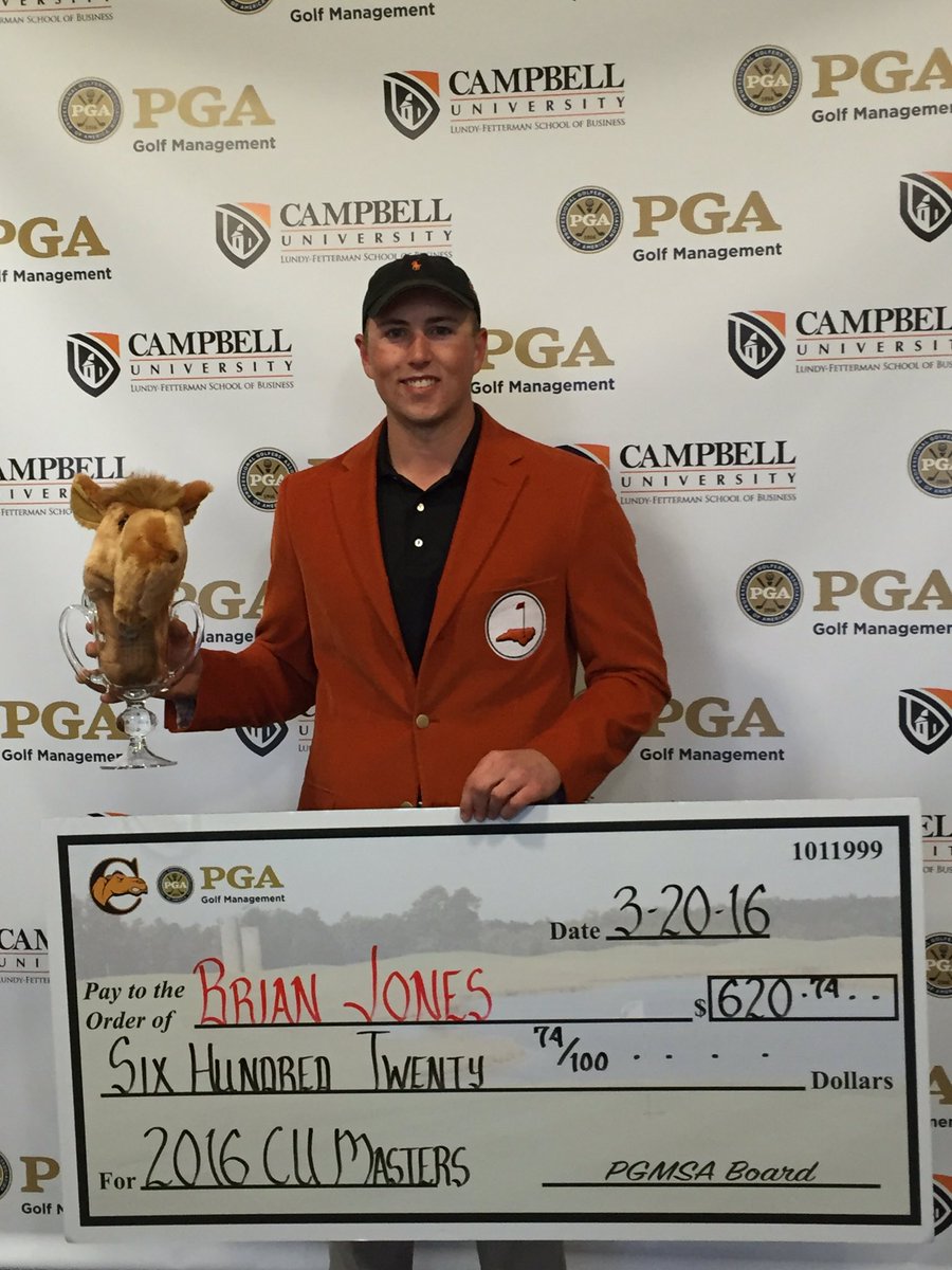 CampbellPGAGM's tweet photo. Congratulations to Brian Jones on repeating as champion of the #cumasters and taking the Orange Jacket yet again! https://t.co/776tRJs6tF