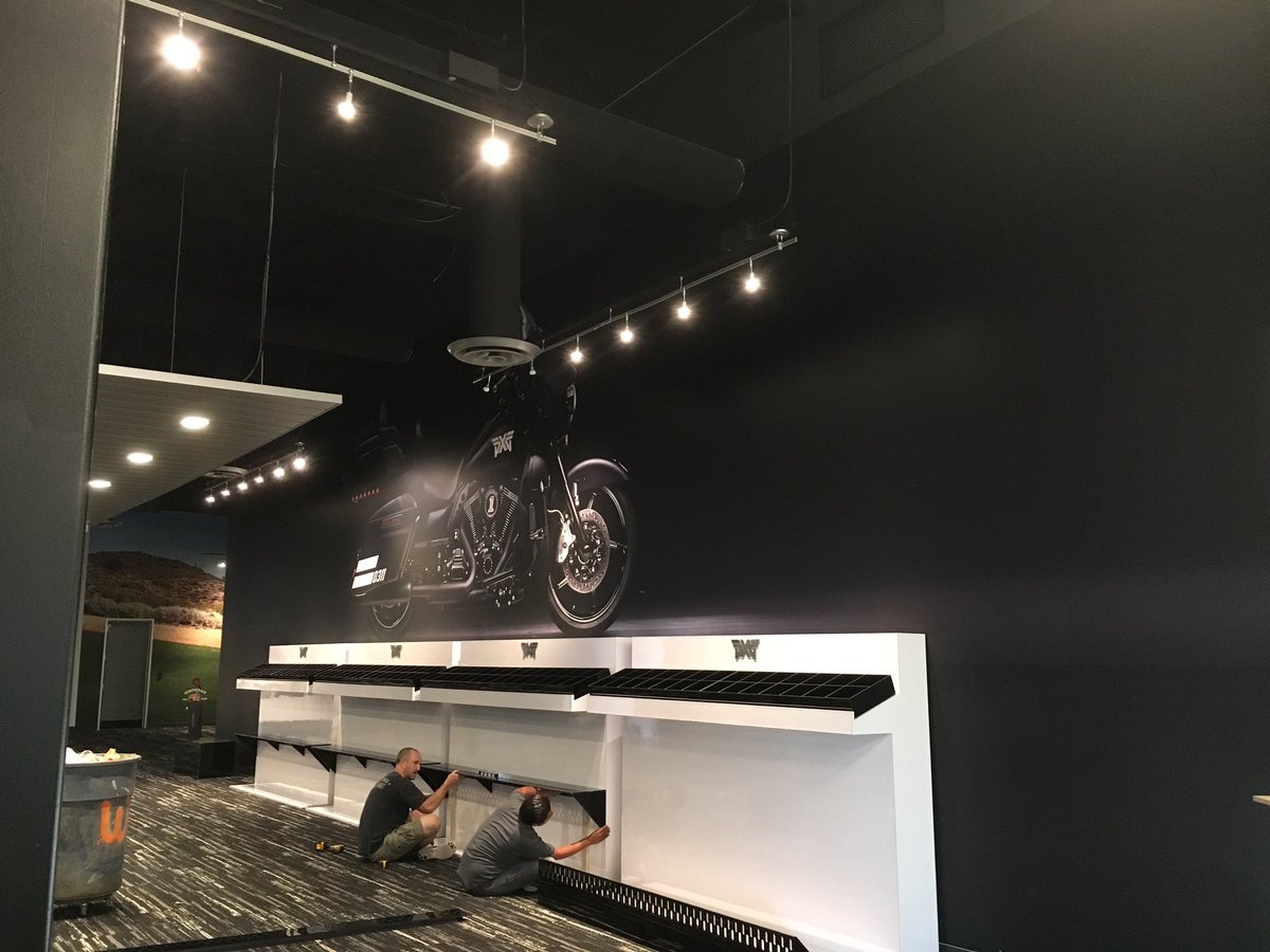Vchavez911's tweet photo. Wall murals are up! Avery1005 with matte Laminate. @ADGraphics_NA @ffellers #Scottsdale  #AZ #wrap #wallmural https://t.co/ipwECog4GU
