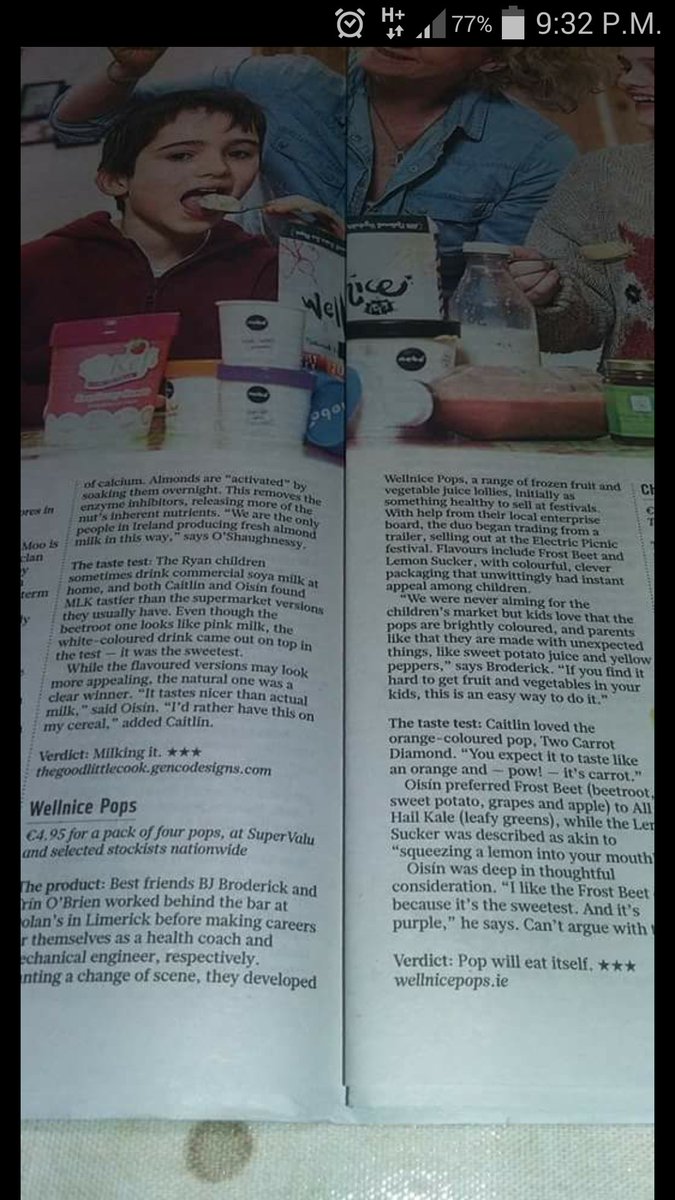 We're in good company in #TheSundayTimes today ☺ <a href="/chillymoo1/">Chilly Moo</a> <a href="/MilseogNaMara/">Milseog na Mara</a> <a href="/_nobo_/">nobó</a> <a href="/GoodLittleCook/">The Good Little Cook</a> <a href="/kefi4u/">Kefi4u</a>