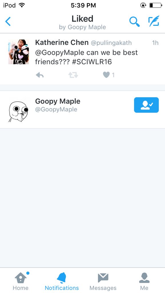 pullingakath's tweet photo. @GoopyMaple liked my tweet, I NEED A FANGIRLING EMOJI #SciWLR16 https://t.co/tjtx1kWUEj