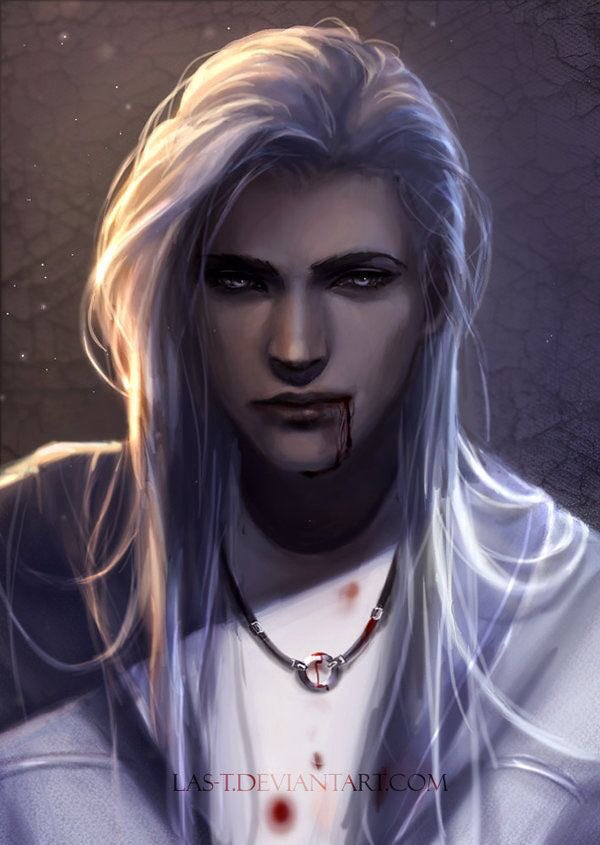•Looks at u with blood coming out side of my  mouth•
