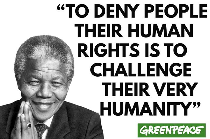Greenpeaceafric's tweet photo. #HumanRights are closely linked to a clean, safe and sustainable environment.  #HumanRightsDay https://t.co/BTw1SSWXZg