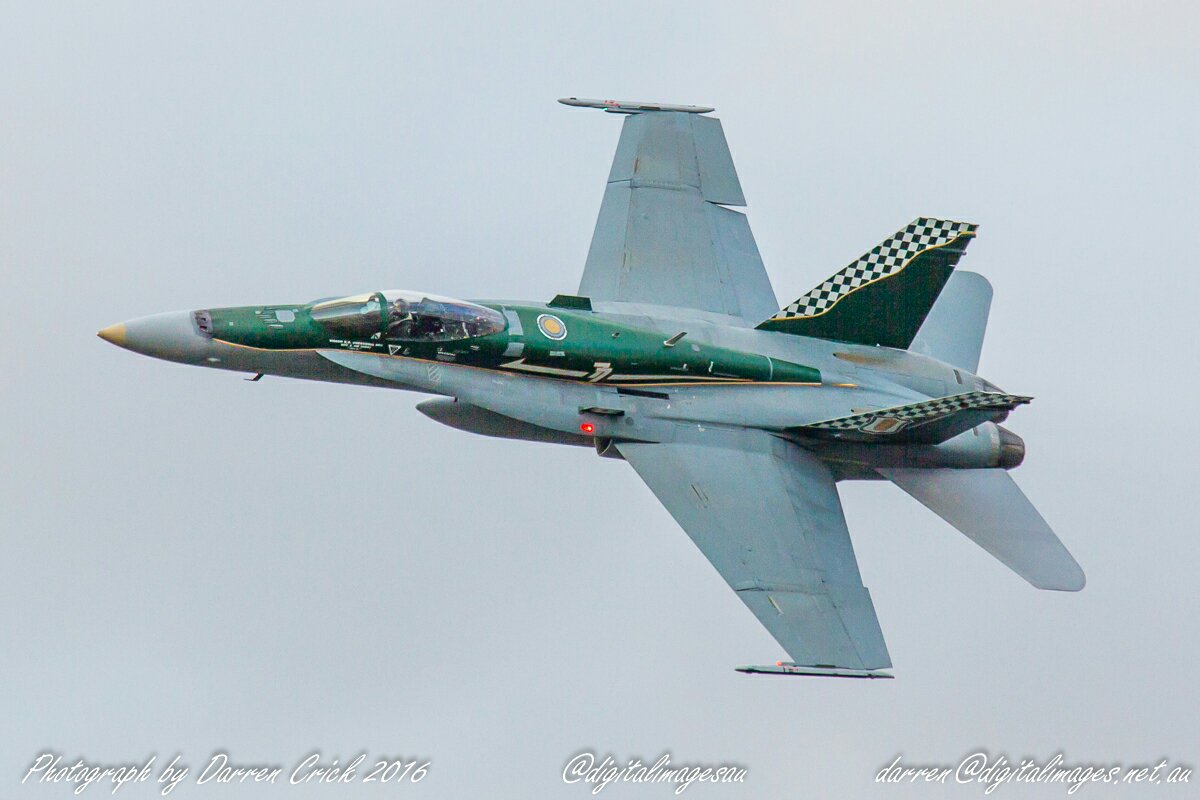 digitalimagesau's tweet photo. An @Aus_AirForce F/A-18 Hornet during its display at #skyfire2016
#avgeek #aviation #canon #cbr #spotter #YourADF https://t.co/Ri8BlrK7aP