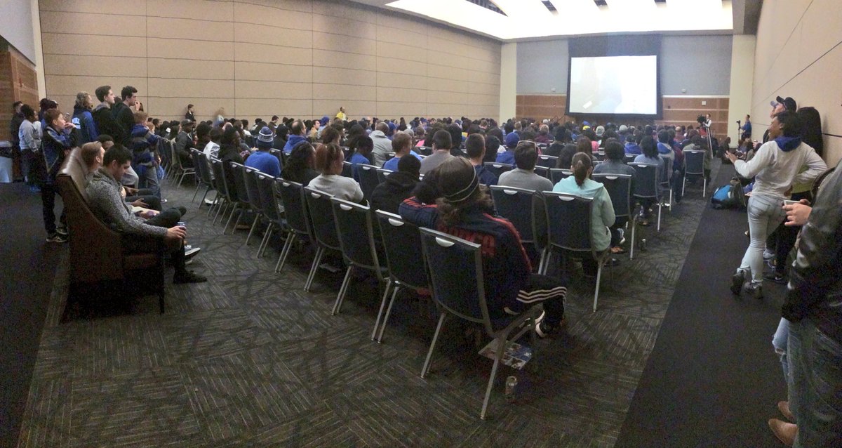 MT_Promotions's tweet photo. Full house in the Student Union cheering on their @MT_MBB #DancingRaiders! https://t.co/x40ICh1ocE