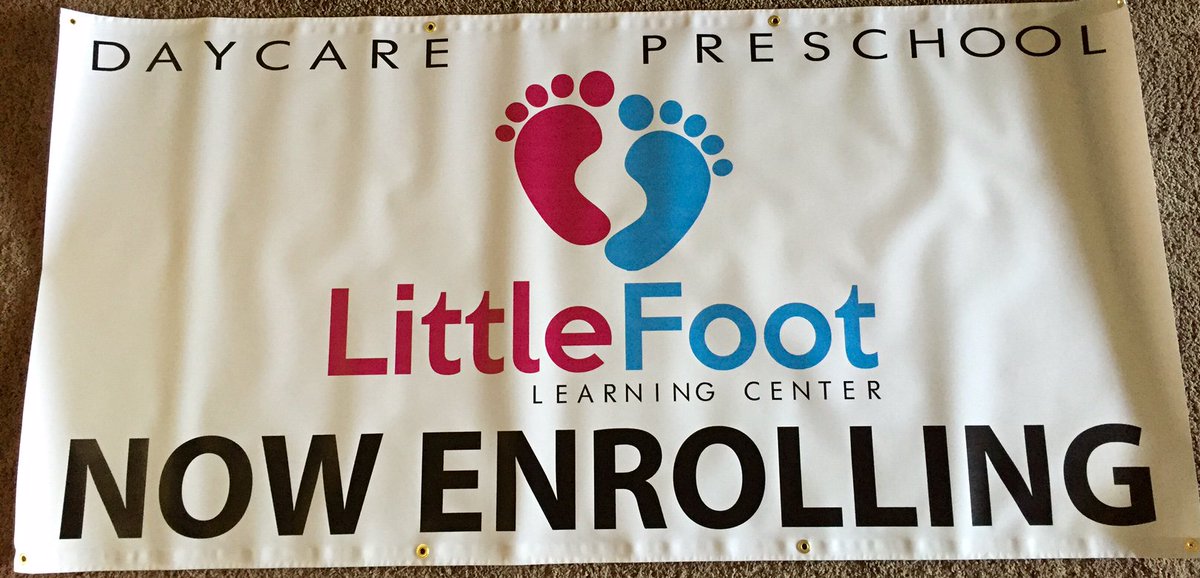 SenorPrintingCO's tweet photo. Banner for Little Foot Daycare, #WEPRINTBANNERS! 
#bannerprinting #Bannersforall #azprint https://t.co/MxGto4uaWW https://t.co/8RUzUFCz8L