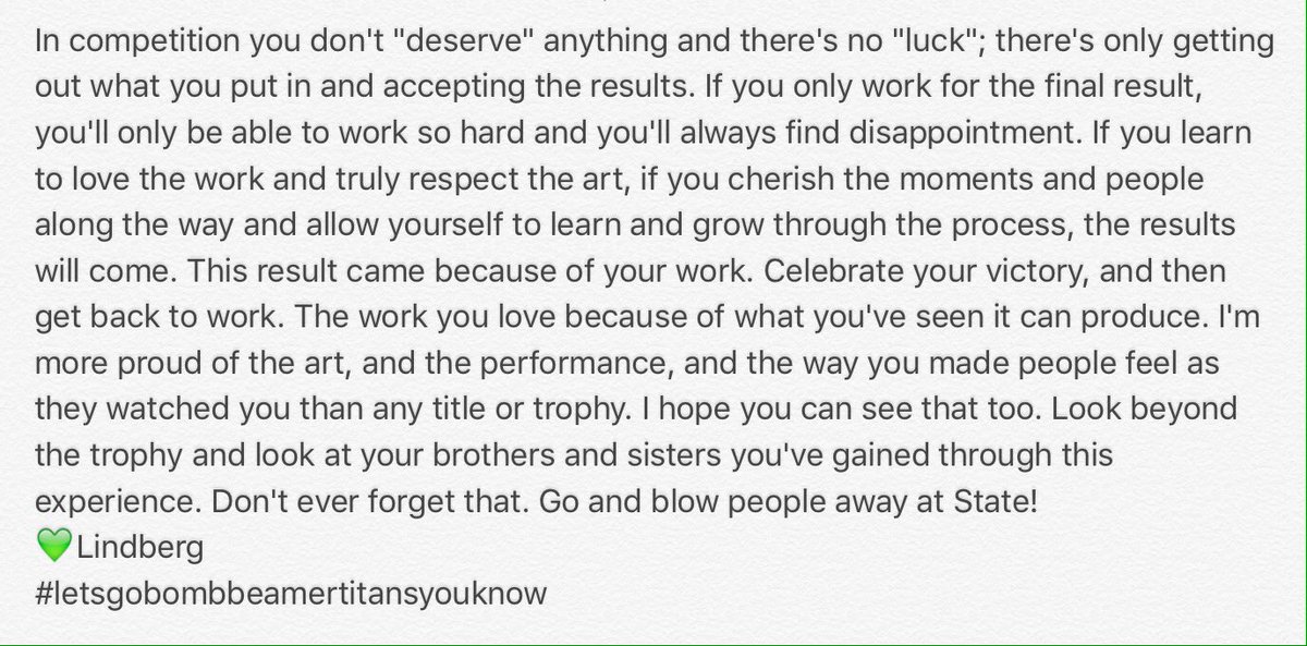 LindbergPE's tweet photo. @beamerdance Feel inspired Titans! Our school has championship teams! https://t.co/qJVxL9iZUc