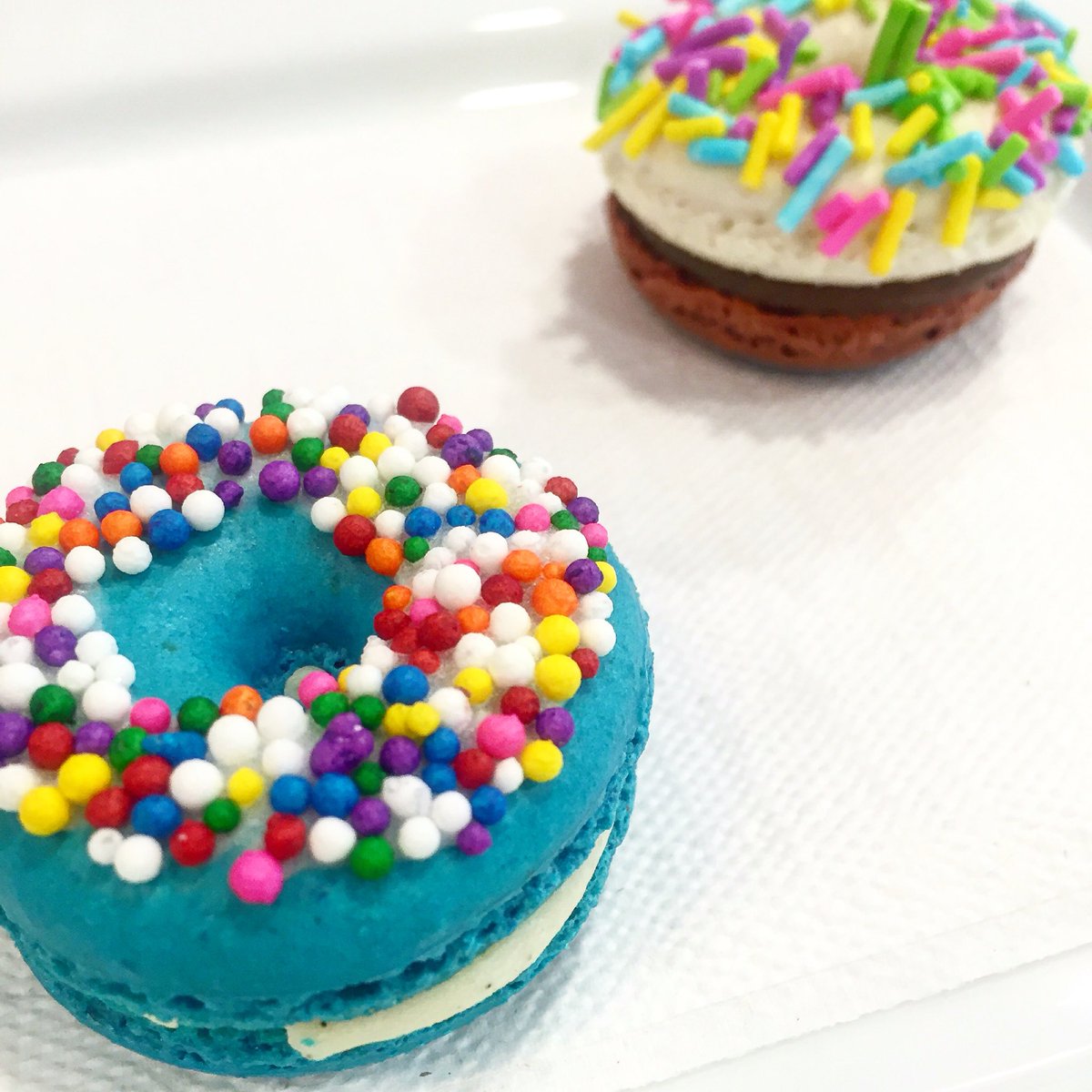 SweetnessofNoth's tweet photo. When worlds collide. @delyseestoronto #MacaronDay #MacaronDayTO #sickkids #fundraising #toronto #donuts #macarons 🍩🍩 https://t.co/ce2vfpWpN0