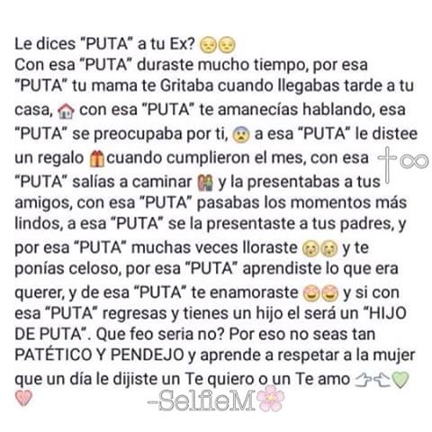 Cartaya17Ana's tweet photo. Eso va para esos ike #Hombres xq eso no es de #Hombre decirle #Puta a una mujer Sabiendo que vienen de una #Mujer.. https://t.co/OmHHbl4tQj