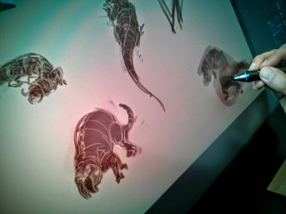 Dan_Chernett's tweet photo. Drawing monsters on a Sunday. Process video coming soon. https://t.co/w52g5VfHfn