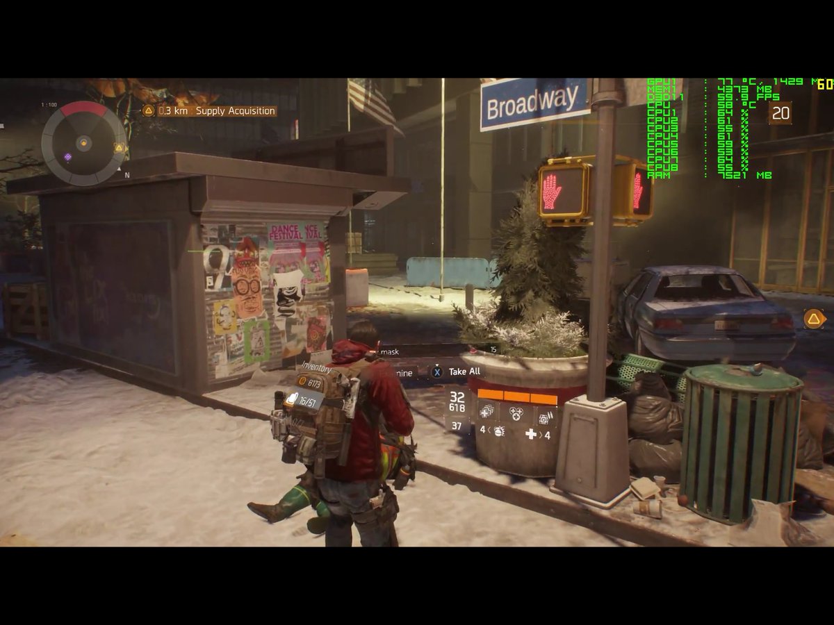AiGaming1776's tweet photo. This is a still from a YouTube video, playing #TheDivision on Ultra. Look how crisp the lettering is. #PCForTheWin https://t.co/laC0E4bwz3
