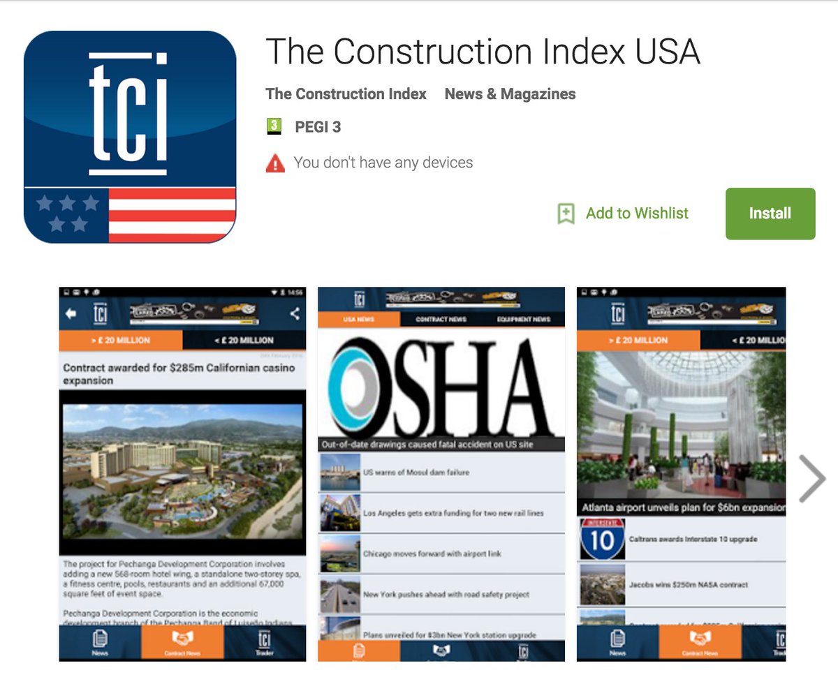 TCindexUSA's tweet photo. Download our FREE #US #ConstructionNew app from Google Play. (iOS next few days) https://t.co/GgYiQrqXf3 #usa #news https://t.co/oTsbvrV2Cs