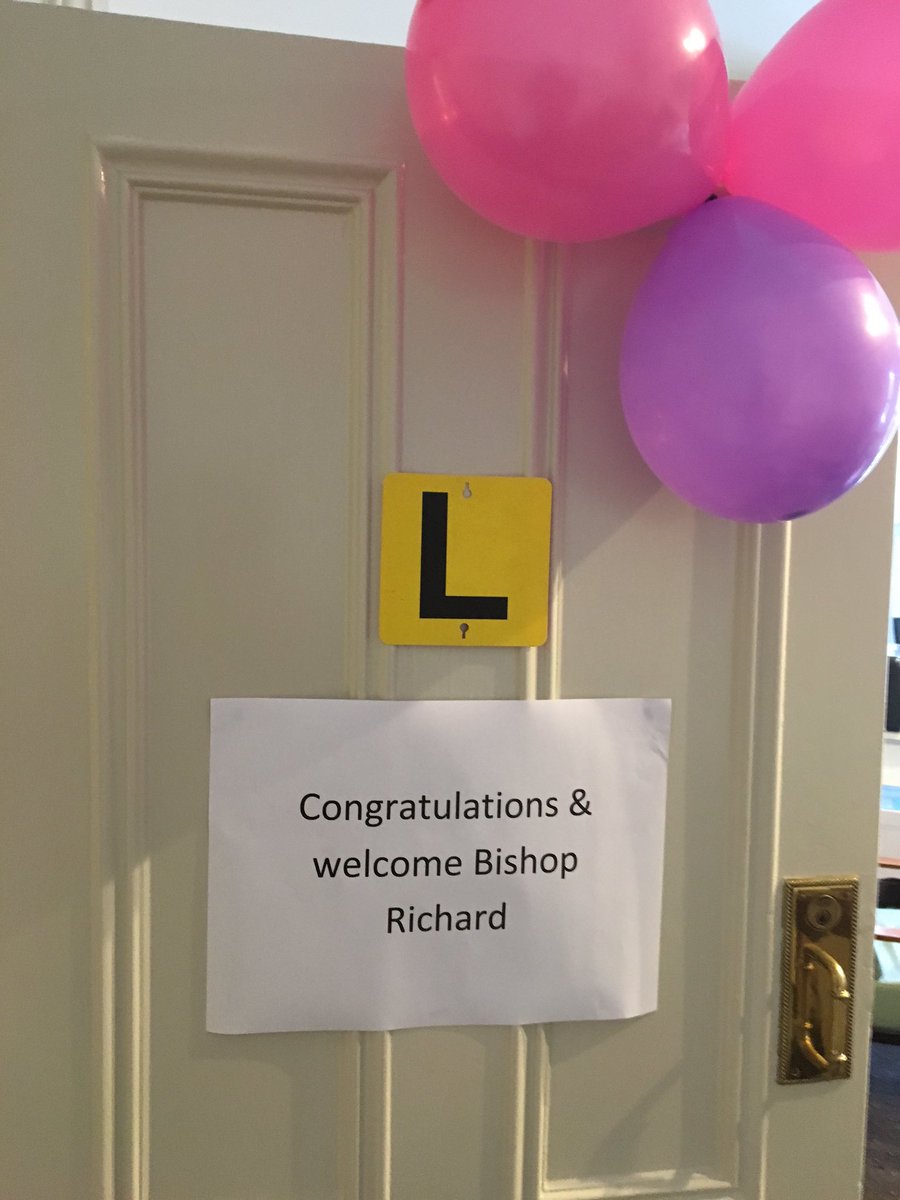 CondieR's tweet image. First official day in the office as the L-plate Bishop