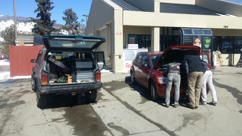 davidntracy's tweet image. The $600 XJ has gone 1,700 miles without issue. Its support car, though... #projectswisscheese #jeepsafari #ejs2016