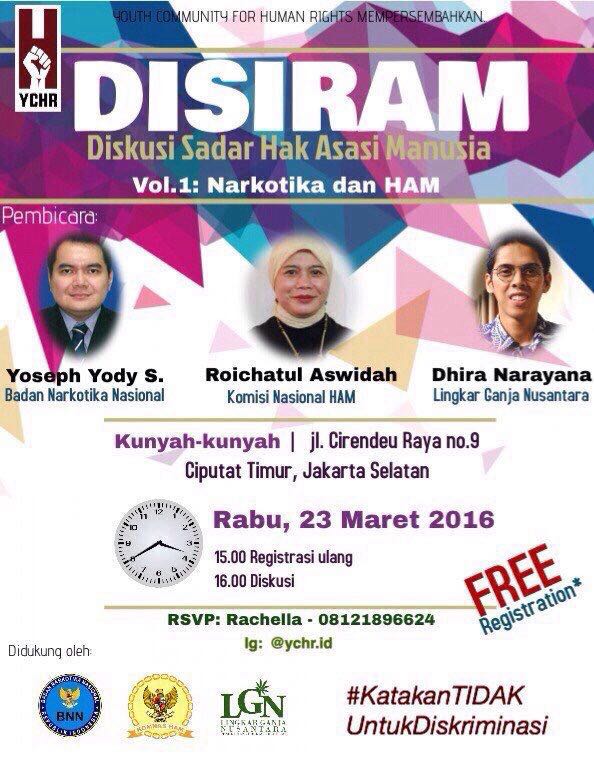 H - 2 , event Diskusi Sadar Hak Asazi Manusia, Rabu 23 maret 2016. <a href="/JakartaToday/">Jakarta Today</a> <a href="/thejakartaglobe/">The Jakarta Globe</a> <a href="/LGNJakarta/">LGN D.K.I Jakarta</a>