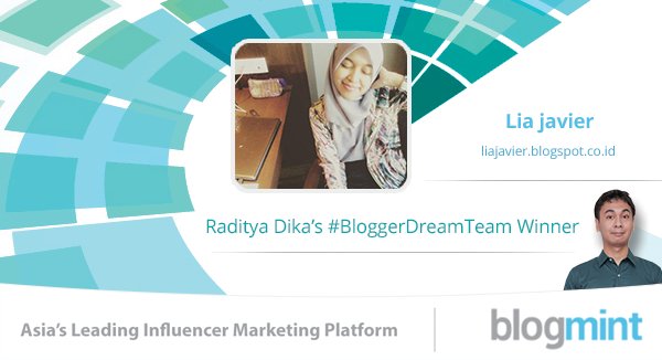Blogmint_ID's tweet photo. Selamat untuk @acc_lia udah jadi bagian tim blogger Impiannya @radityadika #BloggerDreamTeam https://t.co/VYqlsCdkZT