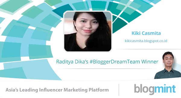Blogmint_ID's tweet photo. Selamat untuk @kikicasmita udah jadi bagian tim blogger Impiannya @radityadika #BloggerDreamTeam https://t.co/NyFAKtIQIk