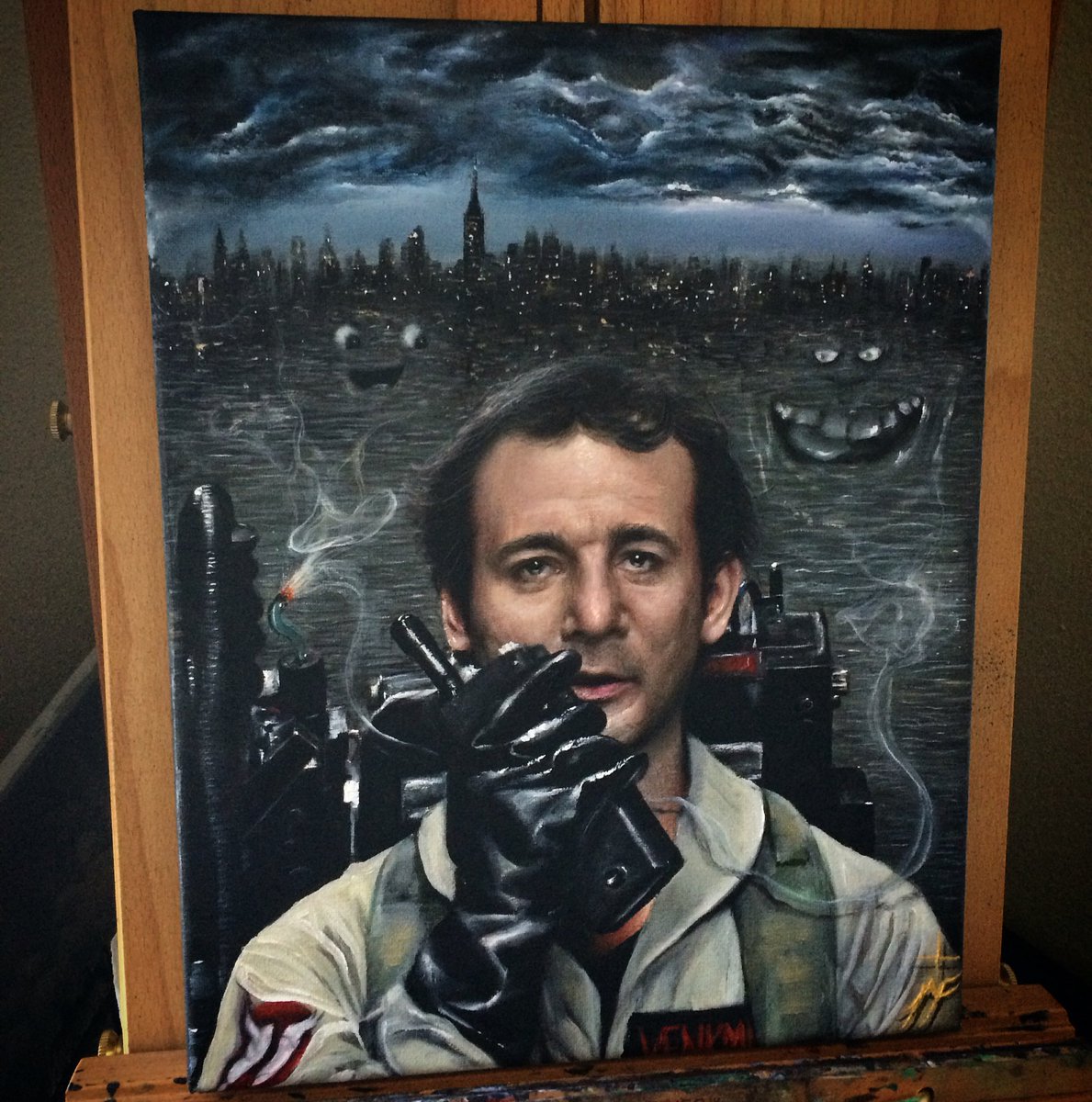 ghostbusters oil painting 💀🎨💨👻 #billmurray