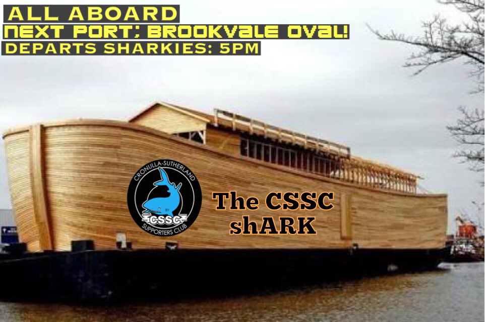 TheCSSC's tweet photo. #NRLSeaEaglesSharks shARK! 🛳 https://t.co/ont2V9nd9q