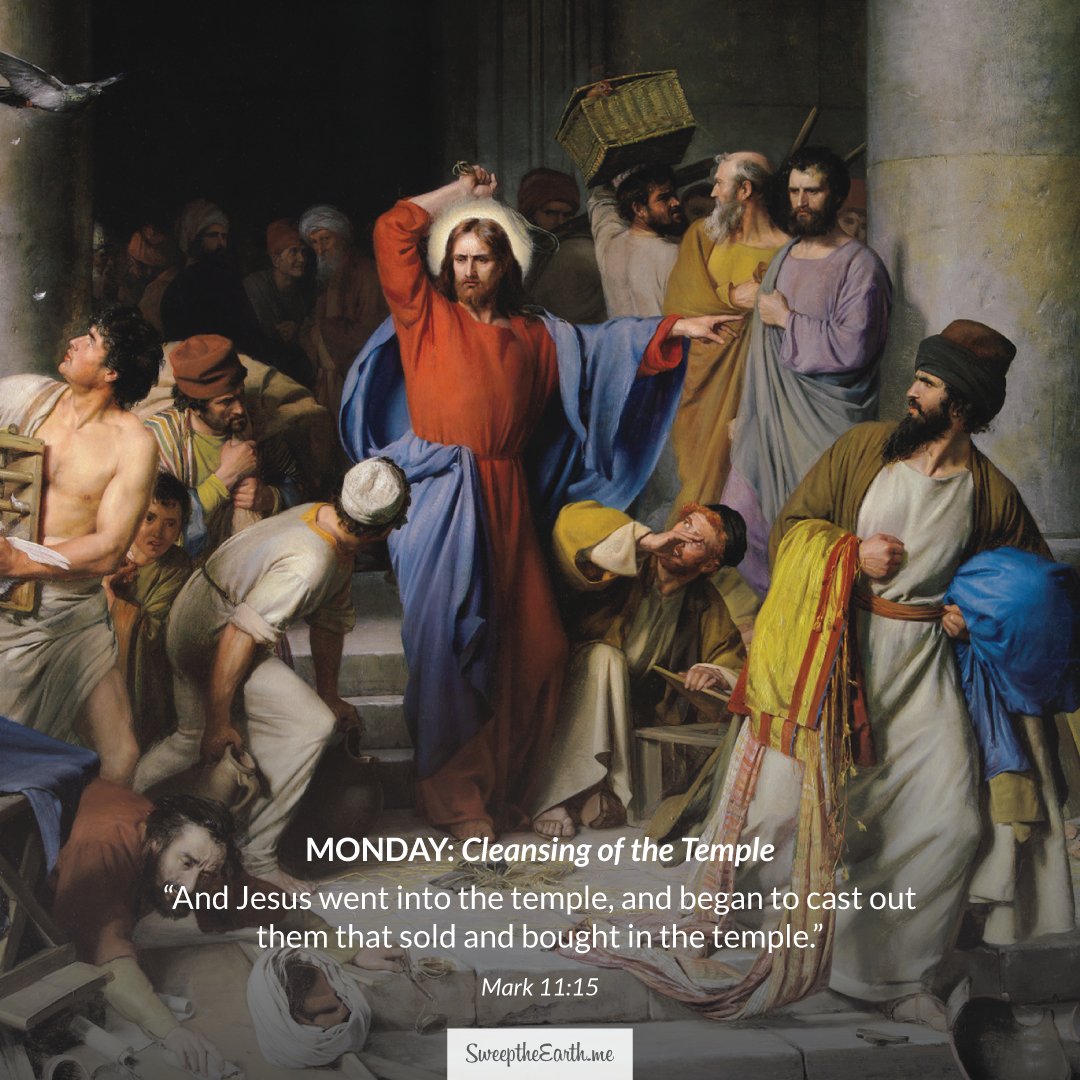 _sweeptheearth's tweet photo. ...began to cast out them that sold and bought in the temple. –Mark 11:15 #sweeptheearth #sharegoodness #hallelujah https://t.co/gWqNXR3KPi