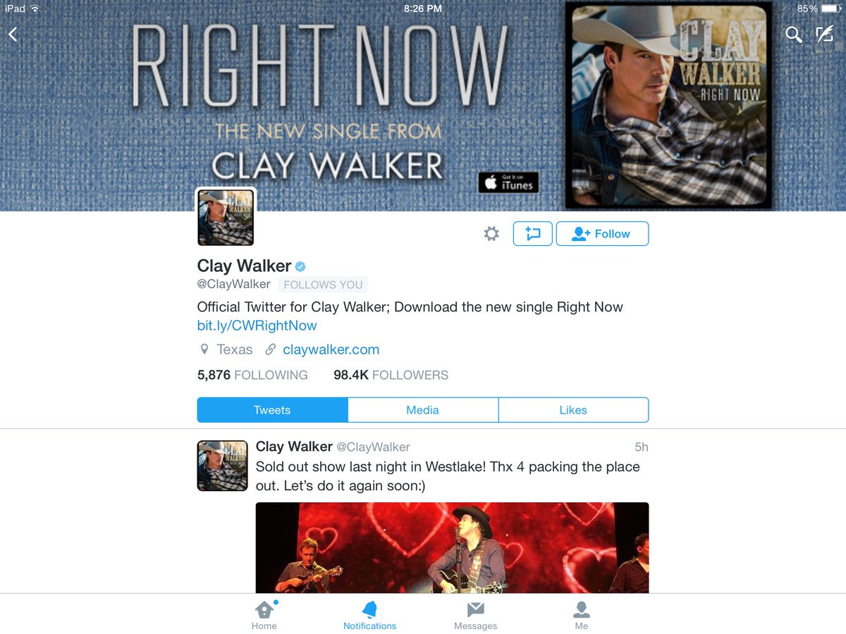 TuckerBradly's tweet image. So @ClayWalker just threw me for a loop with a follow, wonder if he heard #ColdColdHeart 
reverbnation.com/bradlytucker