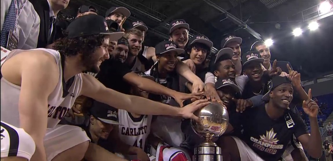 basketballbuzz's tweet image. No. 2 Carleton Ravens cruise to their sixth straight #CIS Championship w/ 101-79 win over No. 4 Calgary. #CISFinal8