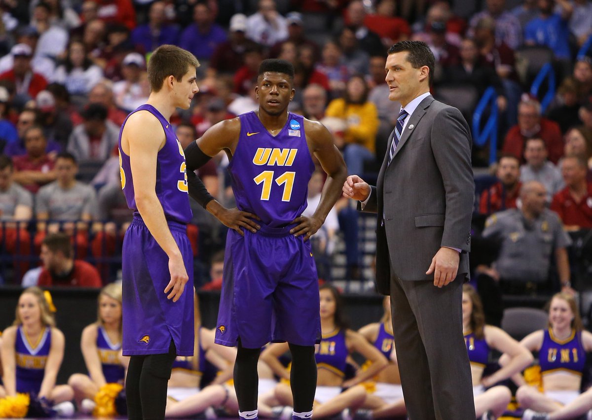 northerniowa's tweet photo. The Panthers fall to Texas A&amp;M in double overtime, but a terrific season for the men's basketball team. #UNIFight https://t.co/PySqzuKbGj
