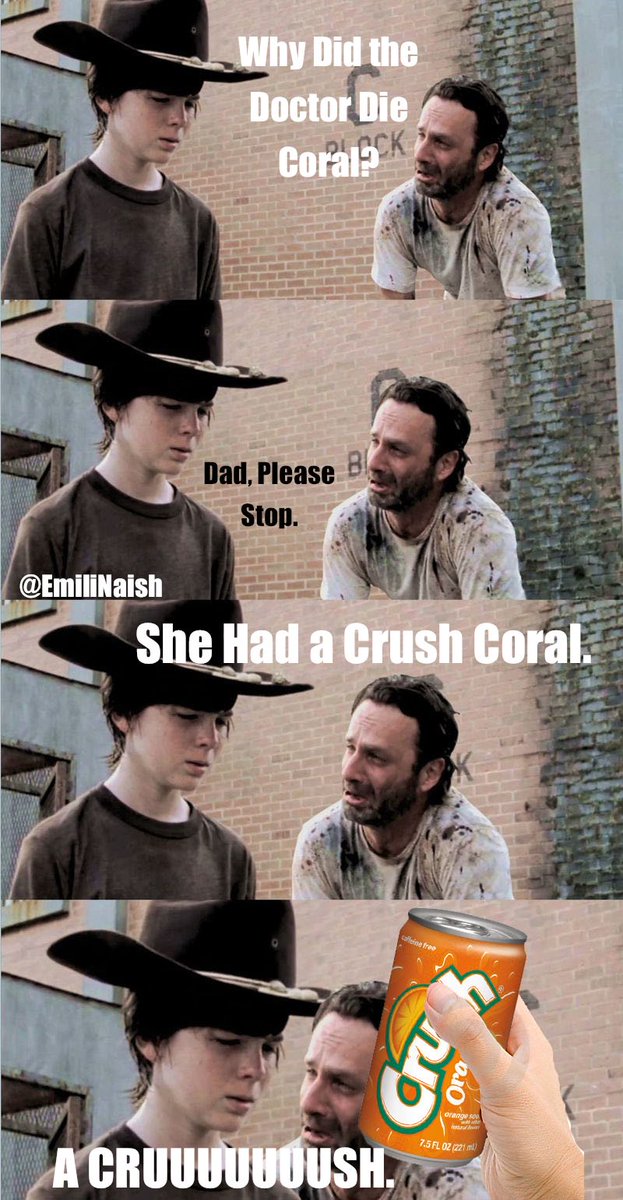 EmiliNaish's tweet photo. Too Soon? #TheWalkingDead #RIP #Shehadacrush https://t.co/EIo68K5fbt