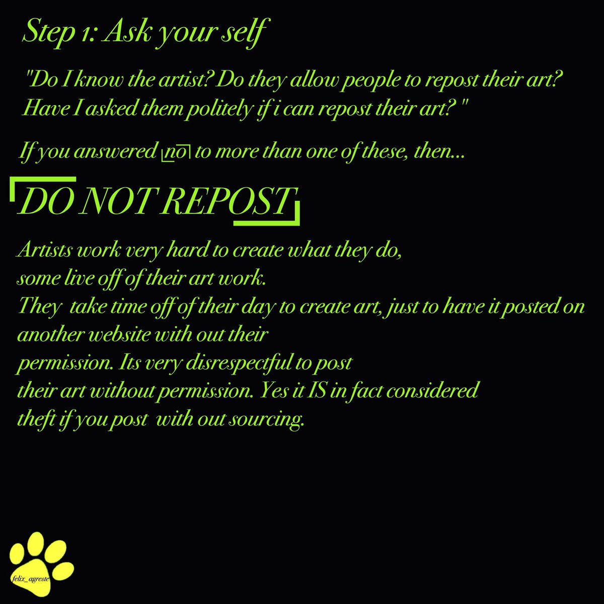 felix_agreste's tweet photo. Okay, so I spent the past 3 hours making this. 
THIS IS HOW YOU CAN CREDIT ARTISTS.
(I might make another one soon) https://t.co/MlJavQnbdL