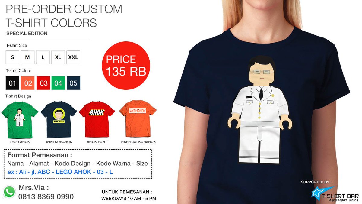 infojakarta's tweet image. Special edition Custom T-Shirt edisi Lego. Pilih warna, Size &amp;amp; gambar  yg Anda suka. Info: 081383690990 #KohAhok