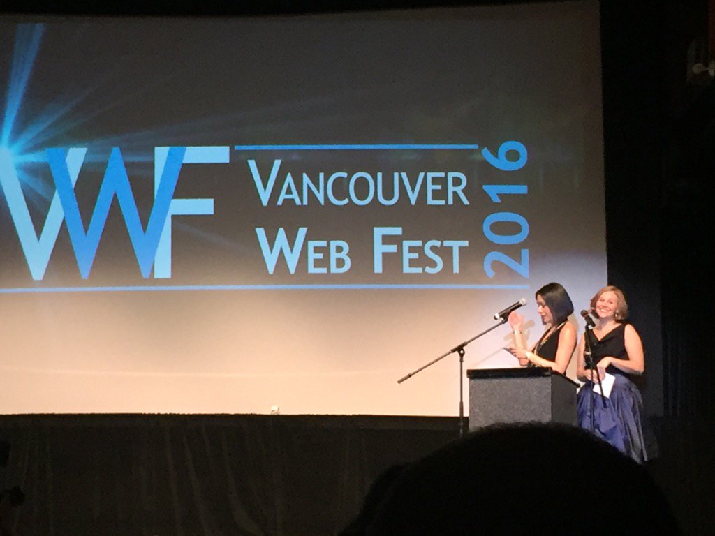 #BestDocumentary goes to <a href="/Storiesofyouth/">Stories of Youth</a> @VanWebFest #VWF2016 Congrats!