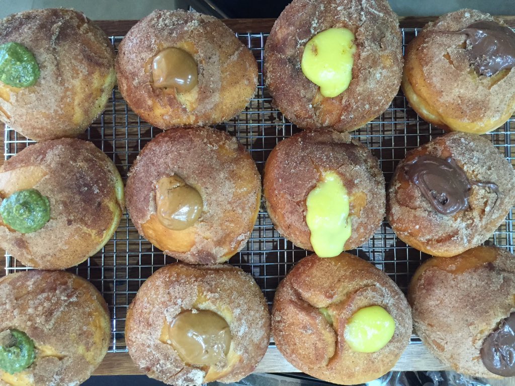 HeyMikey_esp's tweet photo. Rack 'em up! #heymikeyespresso #doughnuts #jaffles #coffee #axilcoffee #axilcoffeeroasters #espresso #cafe https://t.co/XmRK0HWhHf